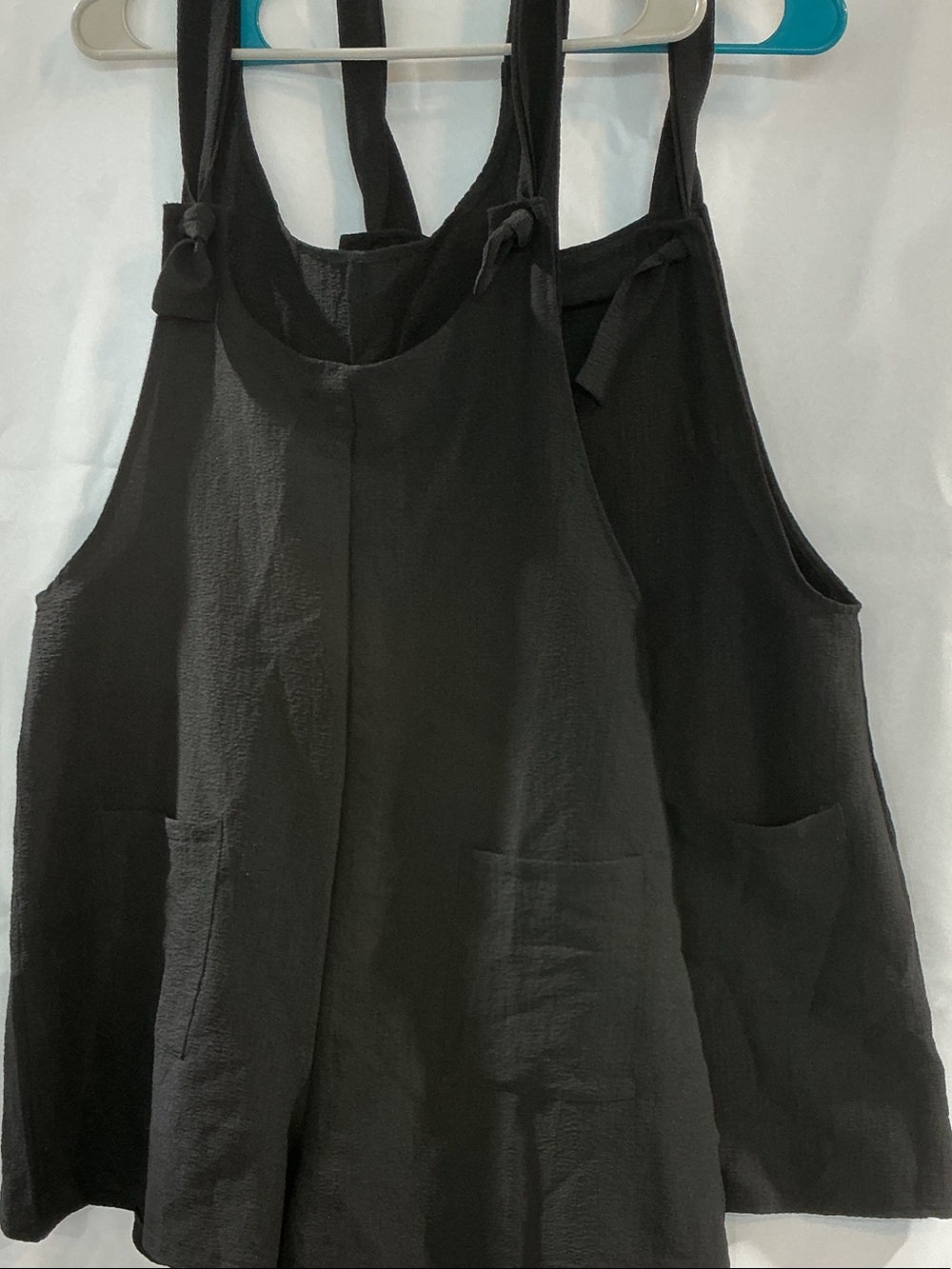 SHEIN Black Double-Strap Jumpsuit with Front Pockets Set of 2